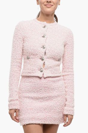 Balenciaga Cardigan Crop in Tweed e Lurex Balenciaga