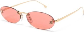 Fendi Fe 4075Us 30S Zonnebrillen - Dames - Zonnebrillen - Geel - 54 MM - Accessoires