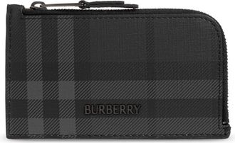 Burberry Accessoires, Heren, Zwart, ONE Size, Katoen, Kaarthouder met logo