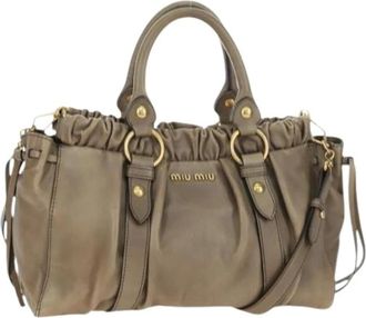 Miu Miu Pre-owned Handbags, female, Beige, Size: ONE SIZE Pre-owned Hand Bag