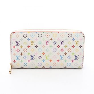 Louis Vuitton White Coated Canvas Monogram Multicolore Long Wallet (Bi-Fold) (Pre-Owned)