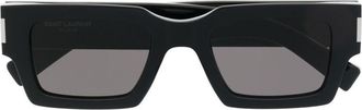 Saint Laurent Black Rectangular Sunglasses