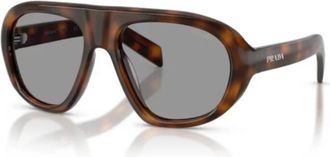 Prada PR C05S Shield Zonnebril - unisex - Zonnebrillen - Bruin - 57 MM - Accessoires