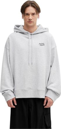 Maison Kitsun&eacute; Handwriting Oversize Hoodie - Heren - Hoodies - Grijs - L - Katoen - Hoodies & sweatvesten