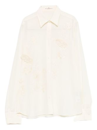 Ermanno Scervino Womens Embroide Silk Shirt