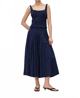Elodie Merritt Midi Skirt In Navy