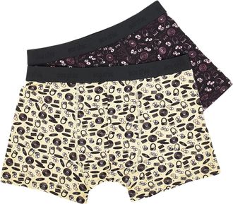 Eco Chic Mens Bamboo Boxers Breathable Hot and Cold Weather Underwear (Music Compilation Set of 2, M)