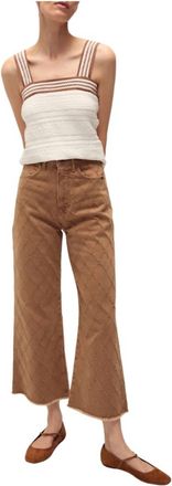 Veronica Beard Taylor Cropped Jeans In Hazelnut Stone