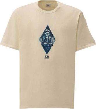 C.P. Company Compact 20/1 Jersey British Sailor T-shirt - Heren - T-shirts - Wit - L - Katoen - Tops