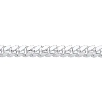 Jewelco London 925 Silver Miami Cuban Court Curb Link Chain Necklace 7mm | Size: 24 inches