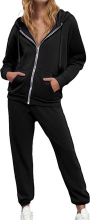 Generic Red Tracksuit Womens Full Set Jogging Suits Plain Hoodie Grey Beige Blue Long Sleeve Full Zip Two Piece Outfit Oversized Sweatshirts Pants Lounge Outf