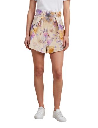 Zimmermann Beige Floral Shorts