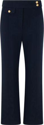 Veronica Beard Renzo Pant - Dames - Wijde Broeken - Blauw - S - Leer - Broeken