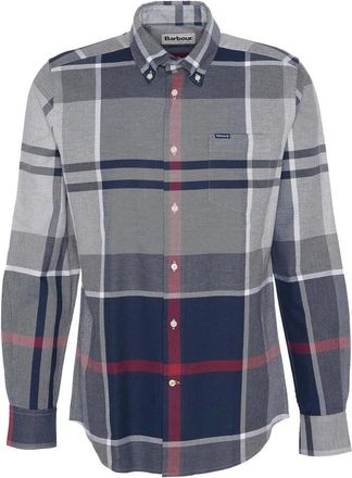 Barbour Tailored Blue Granite Shirt - Heren - Casual Overhemden - Blauw - L - Katoen - Overhemden