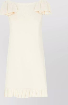 Valentino Garavani mini wool blend dress with off-shoulder design