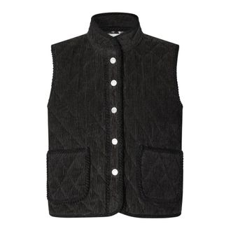 Lollys Laundry Vests, female, Brown, Size: 2XL Quilted Vest 87 Dark Mokka