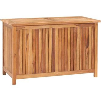 vidaXL vidaXL Baule da Giardino 90x50x58 cm in Legno Massello di Teak