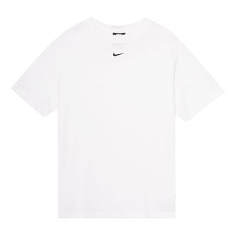 Nike (WMNS) Nike Sportswear Essential Solid Color Small Label Casual Round Neck Short Sleeve White T-Shirt DH4256-100