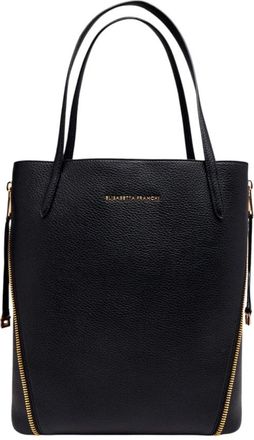 Elisabetta Franchi Zip Shopper Bag - Dames - Shoppers - Zwart - ONE Size - Polyester - Tassen