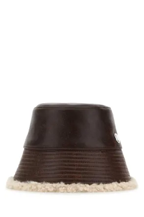 Stella McCartney Stella Mc Cartney Brown Synthetic Leather Bucket Hat