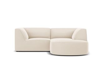 CXL by Christian Lacroix Sof&aacute; esquinero derecho 3 plazas de terciopelo beige