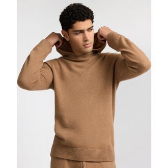 Onia 100% Cashmere Hooded Pullover in Camel at Nordstrom, Size Medium
