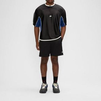 New Balance Hombre Basketball Performance Mesh Short en Negro/Blanco, Malla, Talla XL