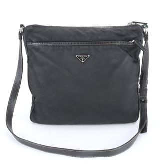 Prada Black Nylon Leather Shoulder Bag (Pre-Owned)