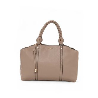 Liu Jo Handbags, female, Beige, Size: ONE SIZE Braided Handle Satchel Shopping Bag