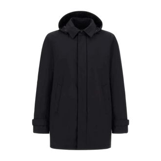 Herno Jassen, Heren, Zwart, 3Xl, Polyester, Parka Lungo 2-Layer Windstopper