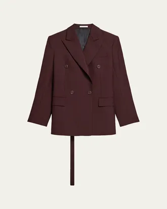Helmut Lang Belted Double-Breasted Blazer