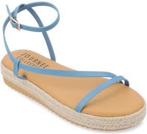 Journee Collection Odelia Espadrille Sandal in Blue at Nordstrom Rack, Size 9.5