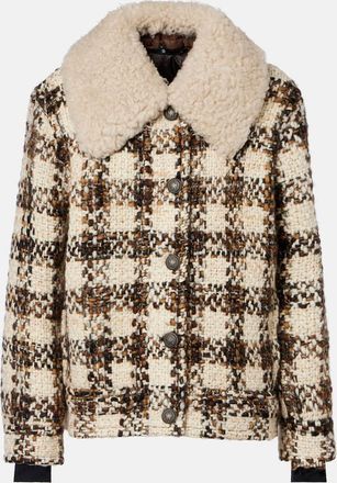 Moncler Camlez shearling-trimmed wool down jacket
