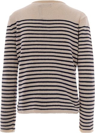 Max Mara Womens Crew-Neck Jumper, Blue Cotton Jumpers Sweater