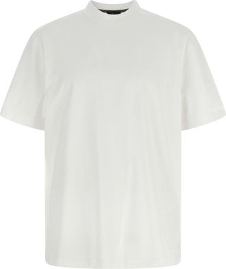 Brioni Logo T Shirt Bianco-Uomo