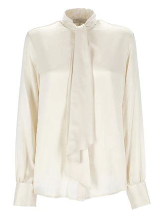 Antonelli bow-detail shirt - Neutrals