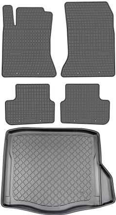OEM Juego De Alfombrillas De Goma Para Coche Y Alfombrilla Para Maletero Para Mercedes Cla I C117 Sed&aacute;n (de Marzo De 2013 A Marzo De 2019)