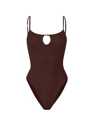 Hunza G Mia Beaded Swim Metallic Crinkle