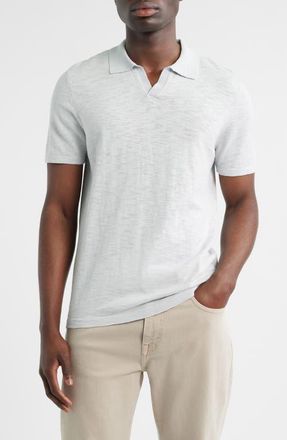Robert Barakett South Shore Johnny Collar Polo in Light Grey at Nordstrom, Size Xx-Large