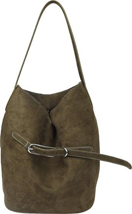 Generic Women Faux Suede Bucket Bag Stylish Casual Underarm Bag for Work and Travel Large Capacity Handbags