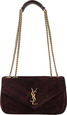Saint Laurent Maroon Loulou Small Shoulder Bag