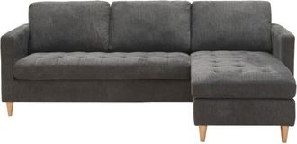 Moloo Sof&aacute; esquinero reversible en tela gris oscuro