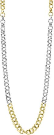 Lagos Mens Two-Tone High Jinks Link Chain Necklace in Two Tone at Nordstrom, Size 18