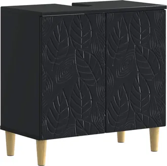vidaXL Mueble De Lavabo Para Ba&ntilde;o Delft Negro 59,5 X 31,5 X 59 Cm Vidaxl