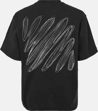 Off-white Mens Off White Diags Skate T in Black-White - Size X-Small
