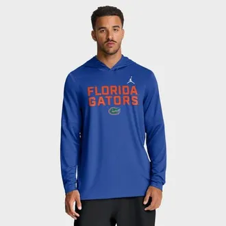 Jordan Brand Mens Jordan Brand Royal Florida Gators 2025 Sideline Performance Long Sleeve Hoodie T-Shirt at Nordstrom, Size Xx-Large