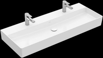 Villeroy & Boch Memento 2.0 Lavabo Mural, 2 Agujeros Para
