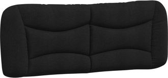 vidaXL Cabecero De Cama Acolchado Tela Negro 140 Cm Vidaxl