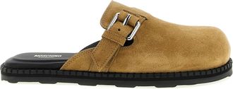 Moschino Womens Suede Sabots