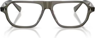 Oliver Peoples Gray Remment Acetate Aviator Sunglasses